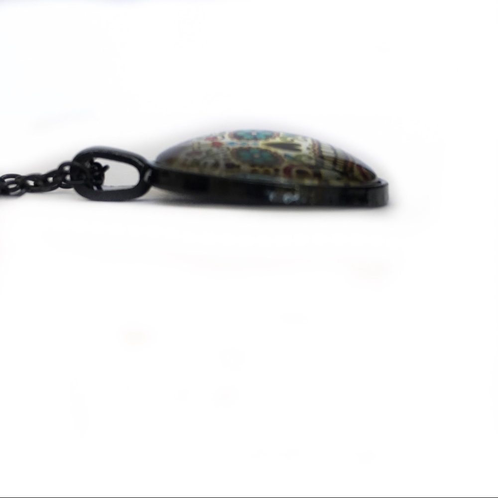Sugar Skull Glass Necklace - Picture 5 of 8
